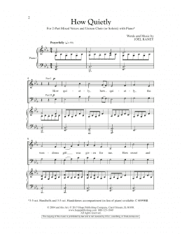 page one of How Quietly (2-Part Choir)
