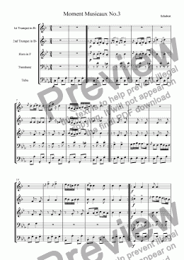 page one of Moment Musicaux No.3