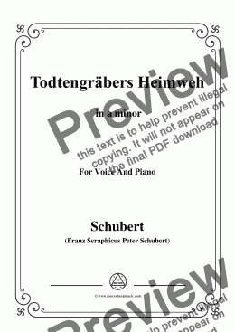 page one of Schubert-Todtengräbers Heimweh,in a minor,for Voice&Piano
