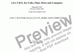 page one of Live Concerto 3 for Flute, Horn, Cello and Computer