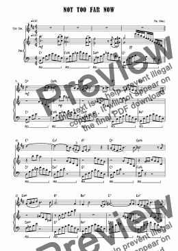page one of Not Too Far Now - Soprano Sax