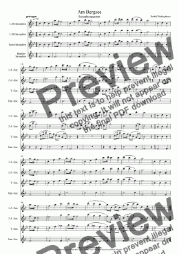 page one of Am Bergsee  Saxophonquartett