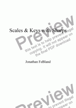 page one of Scales and Keys with Sharps