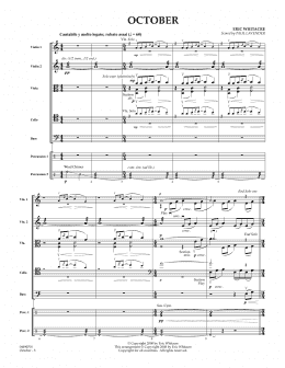 page one of October - Full Score (arr. Paul Lavender) (Orchestra)