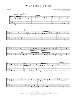 page one of When I'm Sixty-Four (Cello Duet)