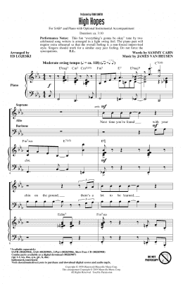page one of High Hopes (arr. Ed Lojeski) (SAB Choir)