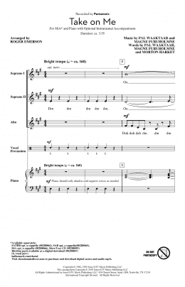 page one of Take On Me (arr. Roger Emerson) (SSA Choir)