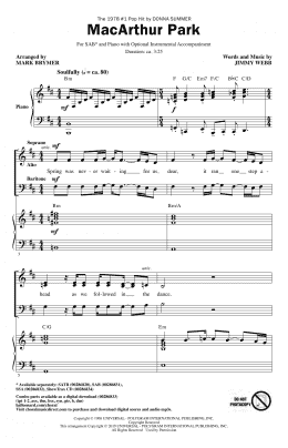 page one of MacArthur Park (arr. Mark Brymer) (SAB Choir)