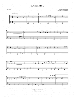 page one of Something (Cello Duet)