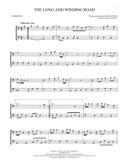 page one of The Long And Winding Road (Trombone Duet)