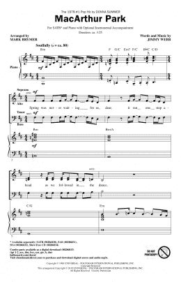page one of MacArthur Park (arr. Mark Brymer) (SATB Choir)