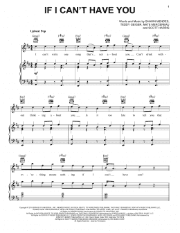 page one of If I Can't Have You (Piano, Vocal & Guitar Chords (Right-Hand Melody))
