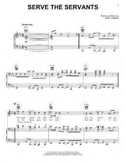 page one of Serve The Servants (Piano, Vocal & Guitar Chords (Right-Hand Melody))