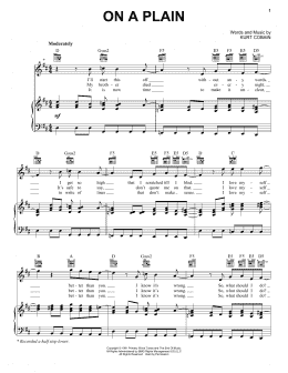 page one of On A Plain (Piano, Vocal & Guitar Chords (Right-Hand Melody))