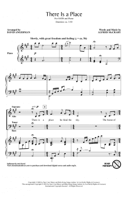 page one of There Is A Place (arr. David Angerman) (SATB Choir)