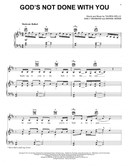 page one of God's Not Done With You (Piano, Vocal & Guitar Chords (Right-Hand Melody))