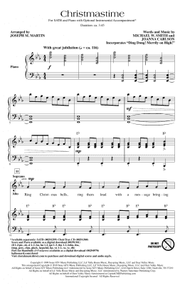 page one of Christmastime (arr. Joseph M. Martin) (SATB Choir)