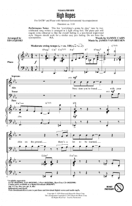 page one of High Hopes (arr. Ed Lojeski) (SATB Choir)