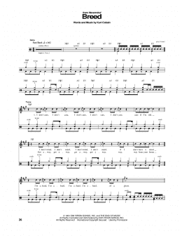 page one of Breed (Drums Transcription)
