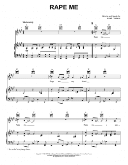 page one of Rape Me (Piano, Vocal & Guitar Chords (Right-Hand Melody))