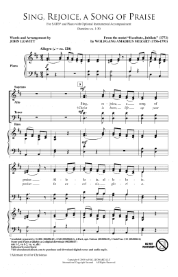 page one of Sing, Rejoice A Song Of Praise (arr. John Leavitt) (SATB Choir)