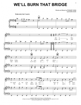 page one of We'll Burn That Bridge (Piano, Vocal & Guitar Chords (Right-Hand Melody))
