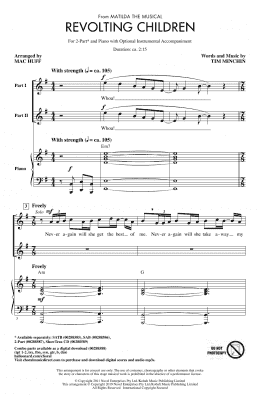 page one of Revolting Children (from Matilda: The Musical) (arr. Mac Huff) (2-Part Choir)