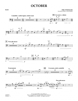 page one of October - Bass (arr. Paul Lavender) (Orchestra)