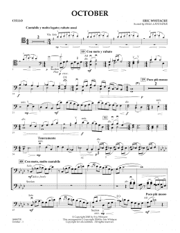 page one of October - Cello (arr. Paul Lavender) (Orchestra)