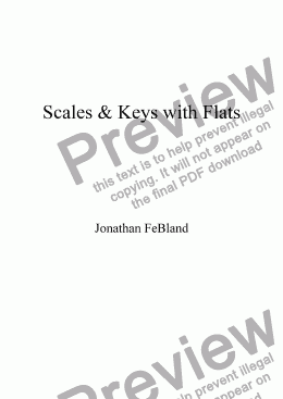page one of Scales and Keys with Flats