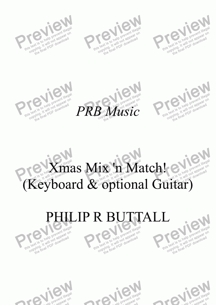 page one of Christmas Mix ’n Match! (Keyboard / Guitar)