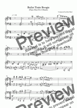 page one of Bullet Train Boogie - Full Score