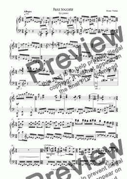 page one of Jazz toccata for piano