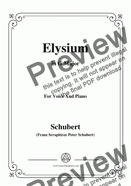 page one of Schubert-Elysium,D.584,in G Major,for Voice&Piano