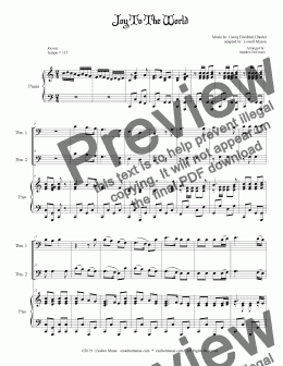 page one of Joy To The World (Trombone Duet)