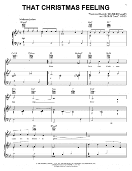 page one of That Christmas Feeling (Piano, Vocal & Guitar Chords (Right-Hand Melody))