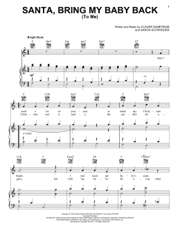 page one of Santa, Bring My Baby Back (To Me) (Piano, Vocal & Guitar Chords (Right-Hand Melody))
