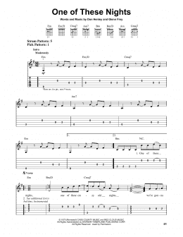 page one of One Of These Nights (Easy Guitar Tab)