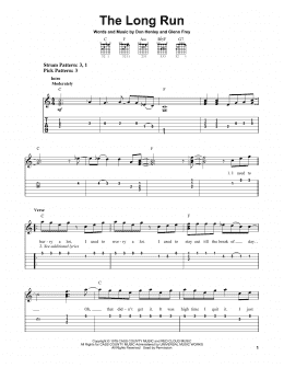 page one of The Long Run (Easy Guitar Tab)