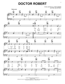 page one of Doctor Robert (Piano, Vocal & Guitar Chords (Right-Hand Melody))