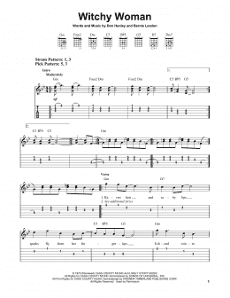 page one of Witchy Woman (Easy Guitar Tab)
