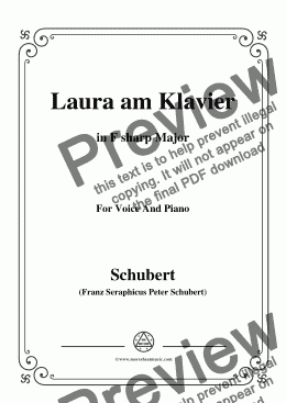 page one of Schubert-Laura am Klavier(Laura at the Piano),D.388,in F sharp Major,for Voice&Pno