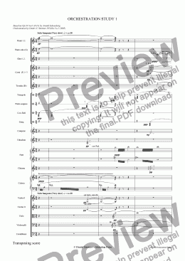 page one of ORCHESTRATION STUDY op145a/1. Sehr langsam