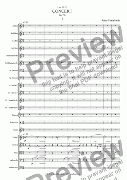 page one of Concert for guitar and orchestra