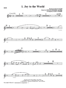 page one of We Come With Joy Orchestration - Oboe (Choir Instrumental Pak)