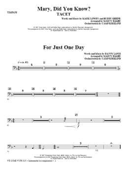 page one of We Come With Joy Orchestration - Timpani (Choir Instrumental Pak)
