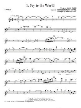 page one of We Come With Joy Orchestration - Violin 1 (Choir Instrumental Pak)