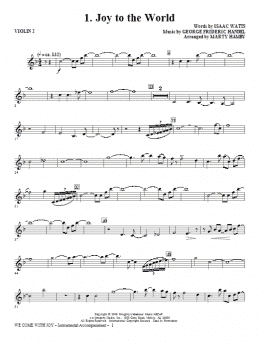 page one of We Come With Joy Orchestration - Violin 2 (Choir Instrumental Pak)