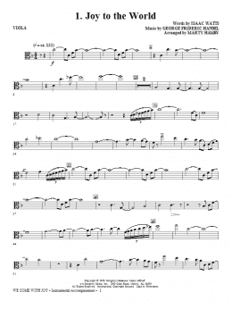 page one of We Come With Joy Orchestration - Viola (Choir Instrumental Pak)