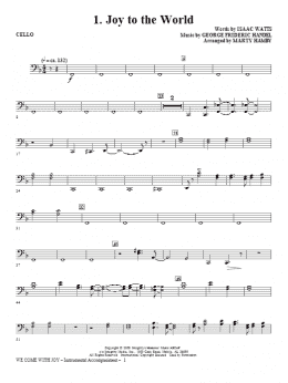 page one of We Come With Joy Orchestration - Cello (Choir Instrumental Pak)